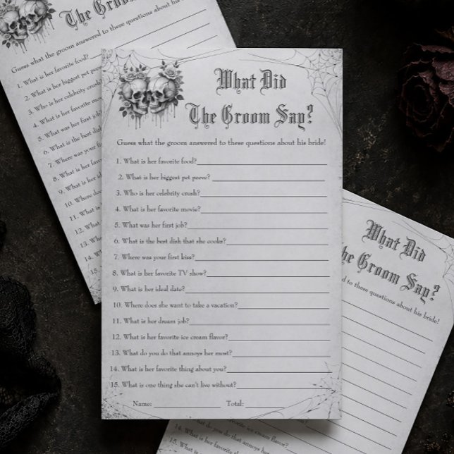 Jeu de mariage Halloween Que a-t-il dit (Créateur téléchargé)
