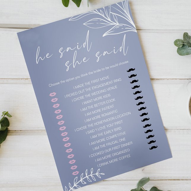 Jeu de mariage Il a dit Elle a dit Fleurs de perve (Créateur téléchargé)