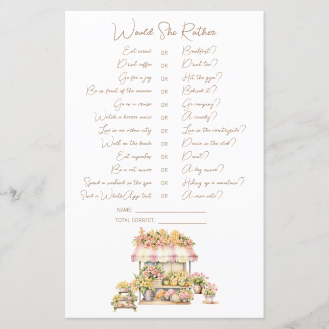 Jeu de mariage Love In Bloom : Préférerait-elle pl (Devant)