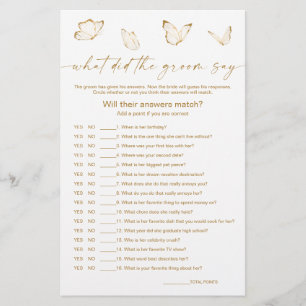 Jeu de mariage papillon Qu'est-ce que le marié a d
