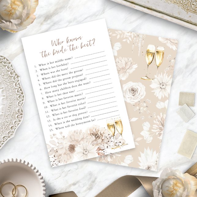 Jeu de mariage Perles et Prosecco (Pearls and Prosecco Bridal Game
)