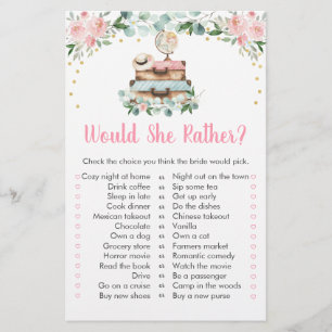 Jeu de mariage 'Plutôt que' à motif floral rose po