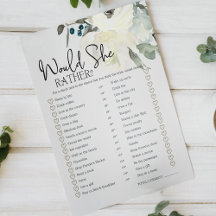 Jeu de mariage : préférerait-elle blanc ivoire