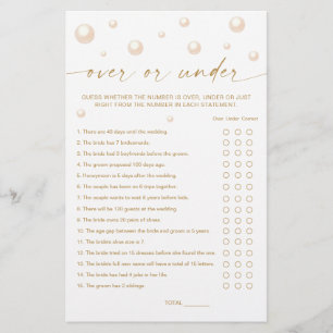 Jeu de mariage Prosecco Perles : Plus ou Moins