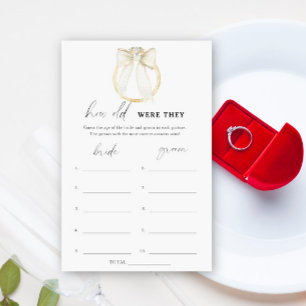 Jeu de mariage Ring & Bow Baby Shower Quel âge ava