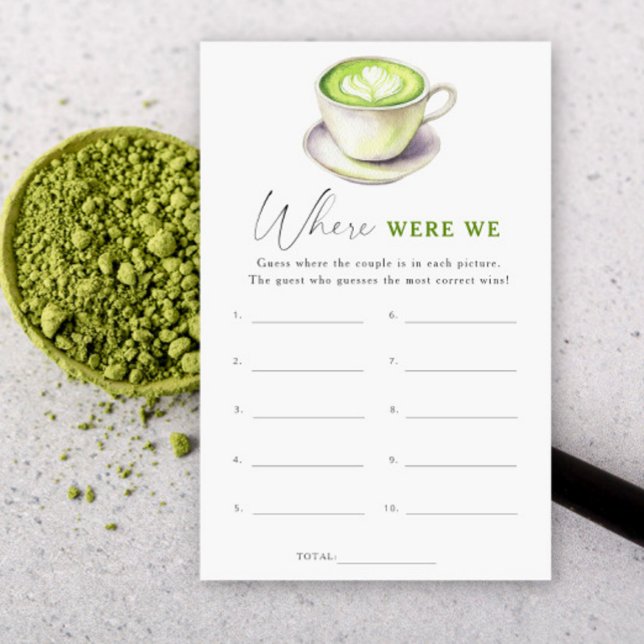 Jeu de mariage sur le thé matcha Où étions-nous (Créateur téléchargé)