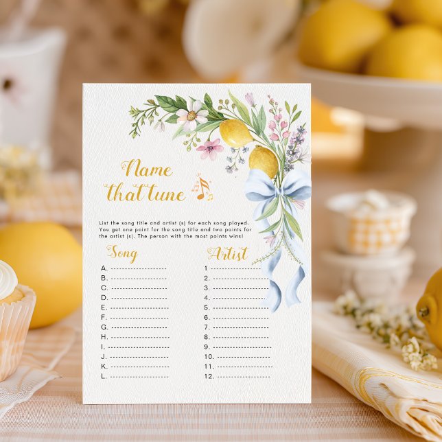 Jeu de mariage sur le thème des citrons : Nommez c (Créateur téléchargé)