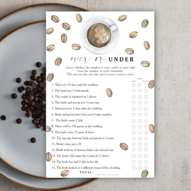 Jeu de mariage sur ou sous le thème du café (Créateur téléchargé)