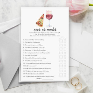 Jeu de mariage vin & pizza supérieur ou inférieur