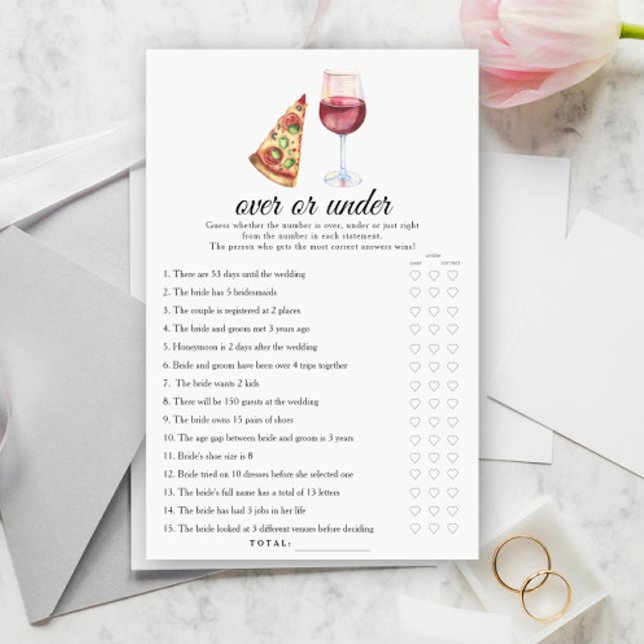 Jeu de mariage vin & pizza supérieur ou inférieur (Créateur téléchargé)