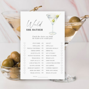 Jeu de Martini pour enterrement de vie de jeune fi