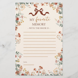 Jeu de mémoire de fleurs sauvages d'automne à nœud