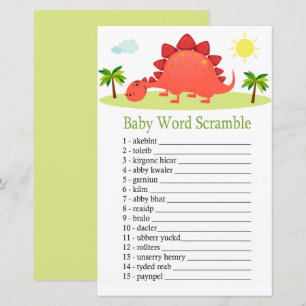 jeu de mots mêlés bébé dinosaure