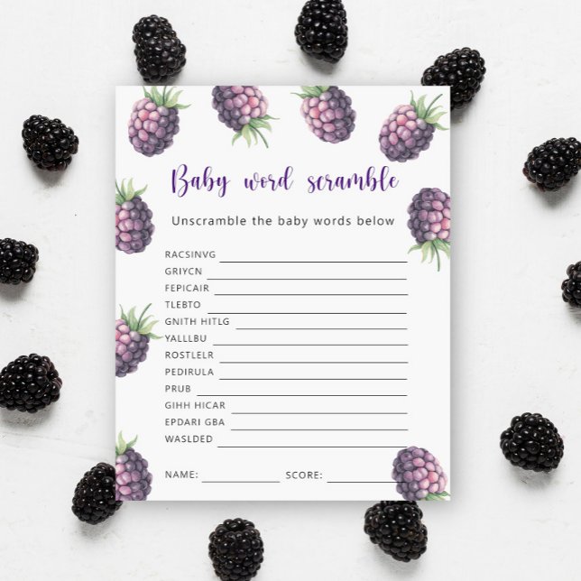 Jeu de mots mêlés Blackberry - Bébé (Créateur téléchargé)
