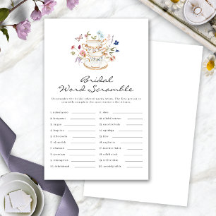 Jeu de mots mêlés de mariage au thé