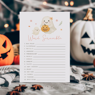Jeu de mots mêlés Halloween Pink Little Boo