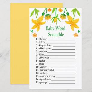 jeu de mots mêlés Narcissus Baby