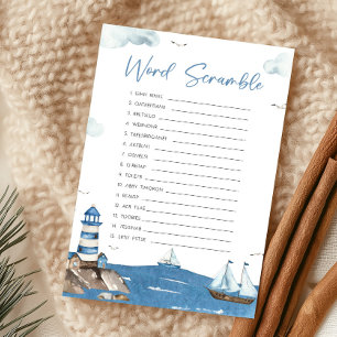 Jeu de mots mêlés nautiques Ahoy C'est un garçon