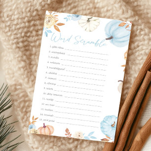 Jeu de mots mêlés Petit garçon citrouille automne