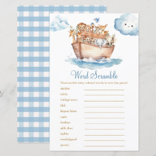 Jeu de mots mêlés pour Baby Shower avec l'arche de