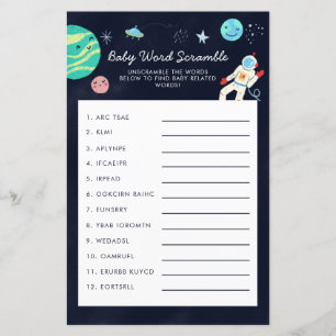 Jeu de mots mêlés pour bébé Galaxie spatiale