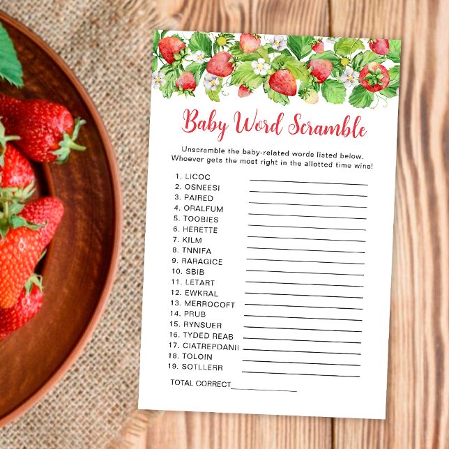 Jeu de mots mêlés Strawberry Baby (Créateur téléchargé)