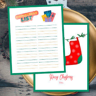 Jeu de Noël amusant Secret Père Noël Liste de Noël