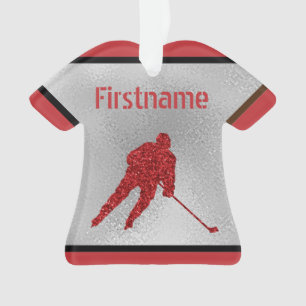 Jeu de Noël de hockey sur glace - jersey rouge é
