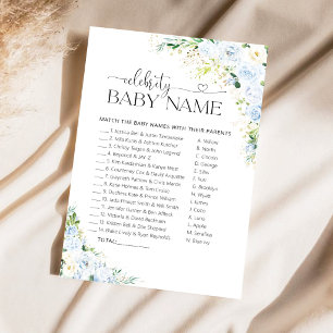 Jeu de nom de bébé de célébrité Baby Shower Fleur 