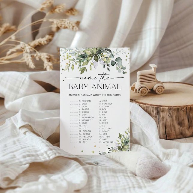 Jeu de nommage des bébés animaux de la verdure (Créateur téléchargé)