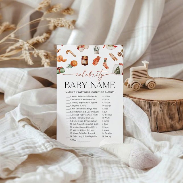 Jeu de Noms de Bébés de Célébrités d'Hiver (Créateur téléchargé)