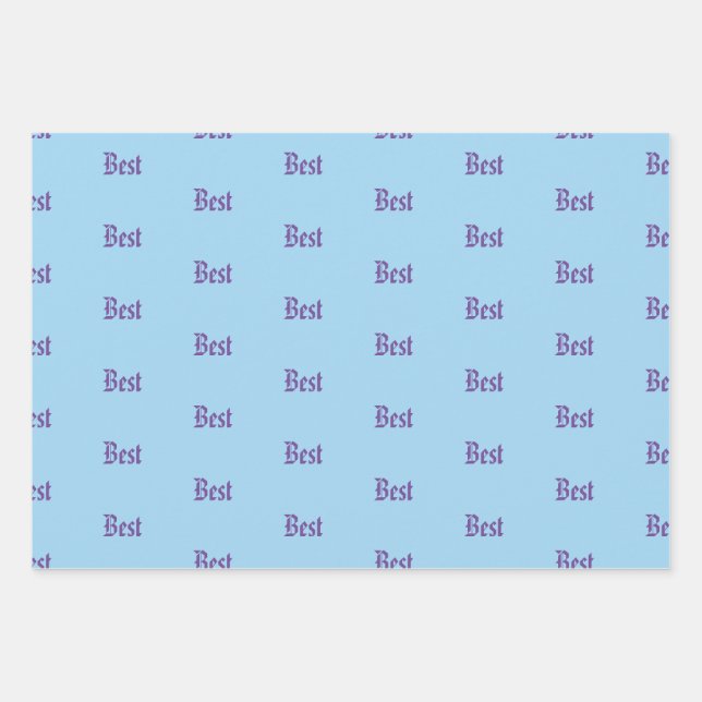 Jeu de papier d'emballage personnalisé de nom (Devant 3)