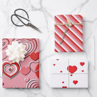 Jeu de papier d'emballage - Valentines Collection 
