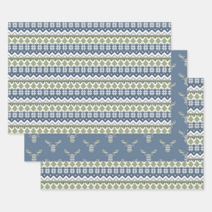 Jeu de papier d'enrobage de sucreries d'hiver