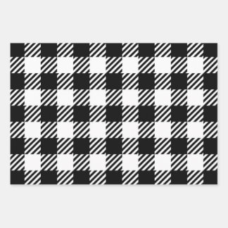 Jeu de papier d'enveloppement de Buffalo de Noël