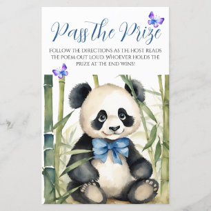 Jeu de passage de prix Baby Shower Baby Panda Boy