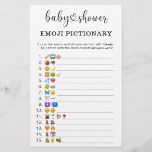 Jeu de photos d'emoji pour baby shower
