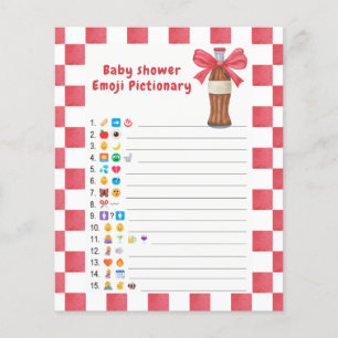 Jeu de Pictionary baby shower avec emoji bouteille