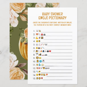 Jeu de Pictionary Baby Shower Emoji