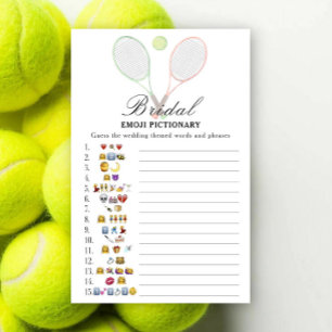 Jeu de Pictionary de mariage Emoji Tennis