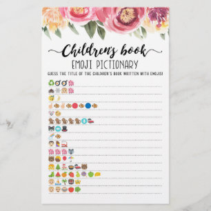 Jeu de Pictionary d'Emoji de Livre pour Enfants av
