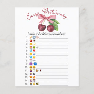 jeu de Pictionary d'Emoji pour baby shower Cherry