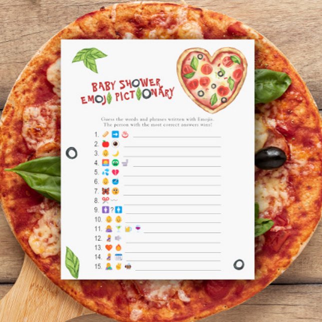 Jeu de pictionary d'émoticônes pour baby shower pi (Créateur téléchargé)