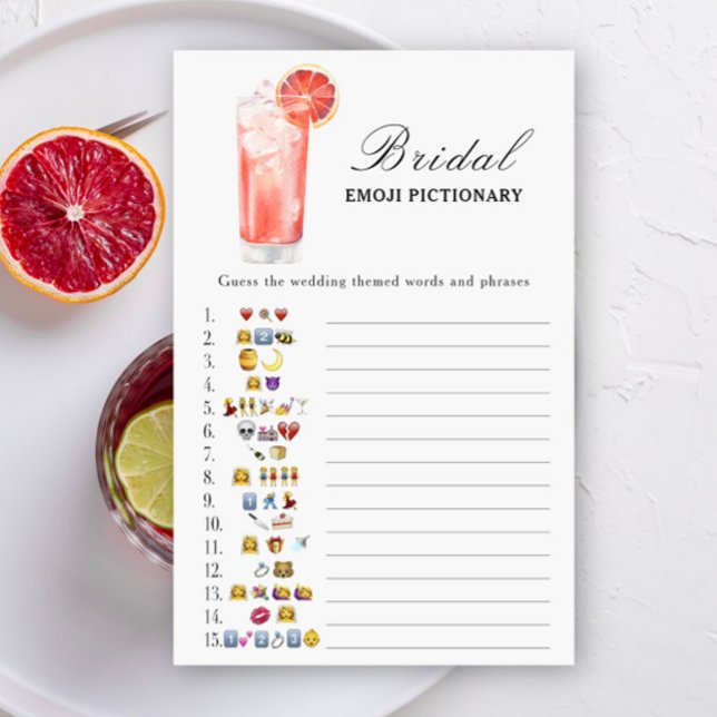 Jeu de Pictionary Emoji Baby Shower Cocktail (Créateur téléchargé)