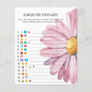 Jeu de pictionary Emoji Baby shower Fleur de margu