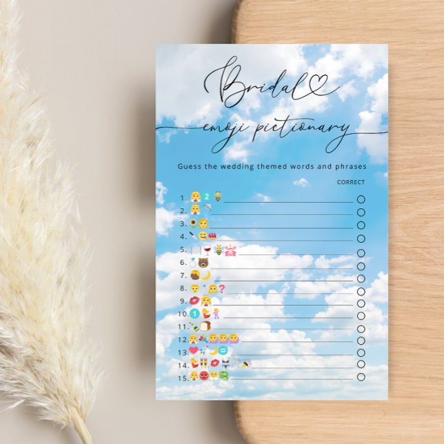 Jeu de Pictionary Emoji Baby Shower On Cloud 9 (Créateur téléchargé)