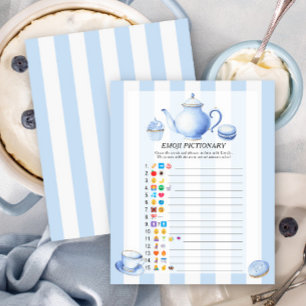 Jeu de pictionary Emoji baby shower thème thé à la