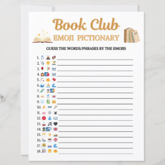 Jeu de Pictionary Emoji Club de Lecture