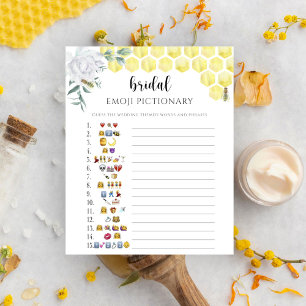 Jeu de pictionary emoji floral abeille pour baby s