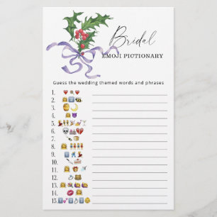 Jeu de pictionary emoji pour baby shower hivernal